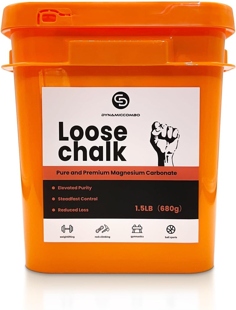 DYNAMICCOMBO Gym Chalk Bucket | 1.5lb Net Weight Chalk Powder for Weightlifting, Gymnastics, Rock Climbing & Multi-Sport - Image 1